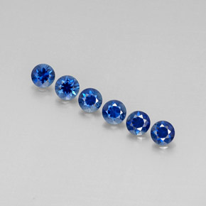 1.73 ct Blue Sapphire Stone, Natural Sapphire in Diamond-Cut Shape for Sale