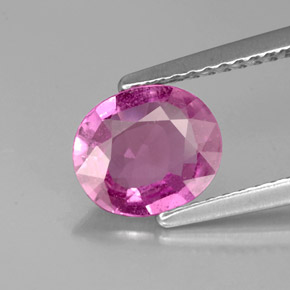 1.40 ct Violet Sapphire Gemstone, Sapphire Gem in Oval Facet Shape for Sale.