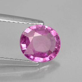 1.40 ct Violet Sapphire Stone, Natural Sapphire in Oval Facet Shape for Sale