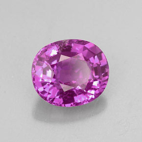 1.43 ct Violet Sapphire Stone, Natural Sapphire in Oval Facet Shape for Sale