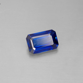 0.67 ct Blue Sapphire Stone, Natural Sapphire in Octagon Facet Shape for Sale