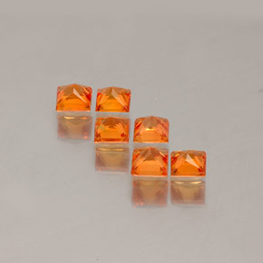 Sapphire Gemstone in 3.2 x 3.1 mm Size for Sale, Sapphire Stone in Orange Color