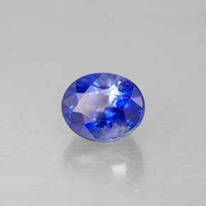 1.55 ct Blue Sapphire Stone, Natural Sapphire in Oval Facet Shape for Sale