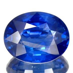 2.10 ct Blue Sapphire Gemstone, Sapphire Gem in Oval Facet Shape for Sale.