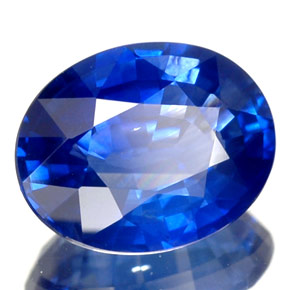 2.10 ct Blue Sapphire Stone, Natural Sapphire in Oval Facet Shape for Sale