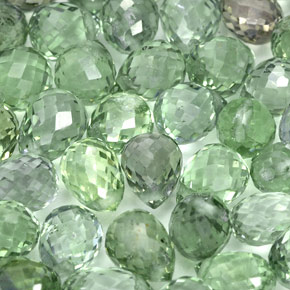 24.06 ct Green Sapphire Stone, Natural Sapphire in Briolette with Hole Shape for Sale
