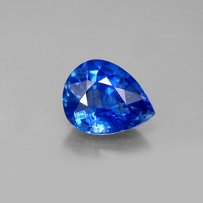 1.59 ct Blue Sapphire Gemstone, Sapphire Gem in Pear Facet Shape for Sale.