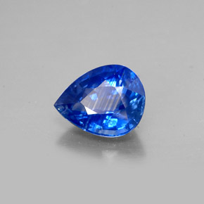 1.59 ct Blue Sapphire Stone, Natural Sapphire in Pear Facet Shape for Sale