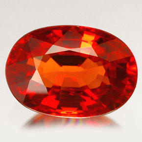 2.00 ct Orange Sapphire Gemstone, Sapphire Gem in Oval Facet Shape for Sale.