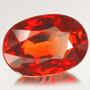 2.00 ct Orange Sapphire Stone, Natural Sapphire in Oval Facet Shape for Sale