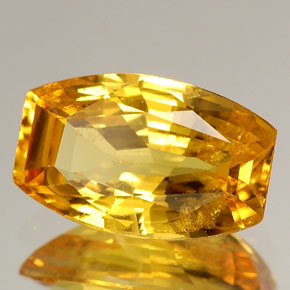 2.06 ct Yellow Sapphire Stone, Natural Sapphire in Barrel Shape for Sale