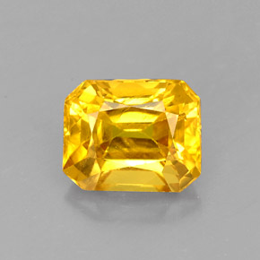 2.72 ct Yellow Sapphire Gemstone, Sapphire Gem in Octagon Facet Shape for Sale.