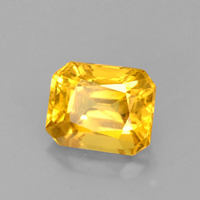 2.72 ct Yellow Sapphire Stone, Natural Sapphire in Octagon Facet Shape for Sale