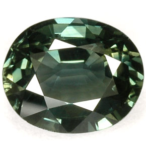 1.32 ct Green Sapphire Gemstone, Sapphire Gem in Oval Facet Shape for Sale.