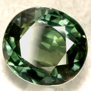 5.04 ct Green Sapphire Stone, Natural Sapphire in Oval Facet Shape for Sale