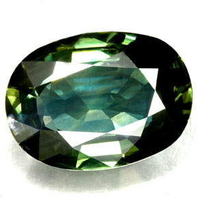 7.18 ct Green Sapphire Gemstone, Sapphire Gem in Oval Facet Shape for Sale.