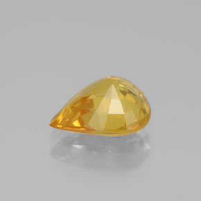 Sapphire Gemstone in 9 x 7.4 mm Size for Sale, Sapphire Stone in Yellow Golden Color