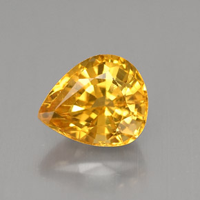 2.22 ct Yellow Sapphire Gemstone, Sapphire Gem in Pear Facet Shape for Sale.
