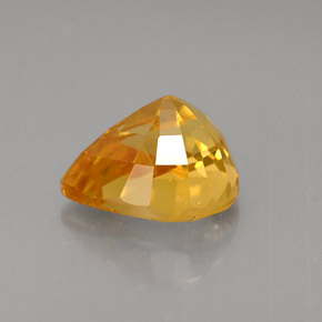 Sapphire Gemstone in 8.2 x 6.8 mm Size for Sale, Sapphire Stone in Yellow Golden Color