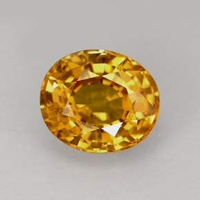 2.49 ct Yellow Sapphire Gemstone, Sapphire Gem in Oval Facet Shape for Sale.