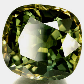 6.29 ct Green Sapphire Stone, Natural Sapphire in Cushion-Cut Shape for Sale
