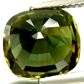 Sapphire Gemstone in 10.6 x 9.8 mm Size for Sale, Sapphire Stone in Yellowish Green Color