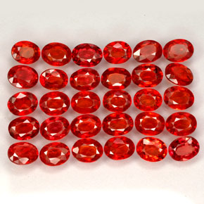 8.01 ct Orange Sapphire Gemstone, Sapphire Gem in Oval Facet Shape for Sale.