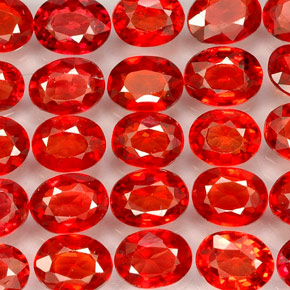 8.01 ct Orange Sapphire Stone, Natural Sapphire in Oval Facet Shape for Sale