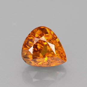 1.94 ct Orange Sapphire Stone, Natural Sapphire in Pear Facet Shape for Sale