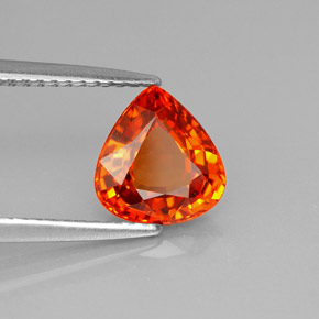 2.12 ct Orange Sapphire Stone, Natural Sapphire in Pear Facet Shape for Sale