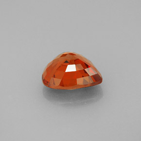 Sapphire Gemstone in 8.2 x 7.7 mm Size for Sale, Sapphire Stone in Mandarin Orange Color