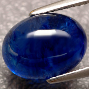 5.88 ct Blue Sapphire Gemstone, Sapphire Gem in Oval Cabochon Shape for Sale.