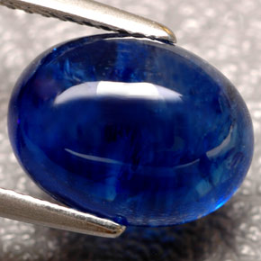 5.88 ct Blue Sapphire Stone, Natural Sapphire in Oval Cabochon Shape for Sale