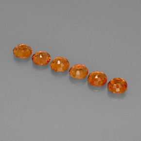 Sapphire Gemstone in 4.6 mm Size for Sale, Sapphire Stone in Orange Color