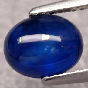 1.83 ct Blue Sapphire Gemstone, Sapphire Gem in Oval Cabochon Shape for Sale.