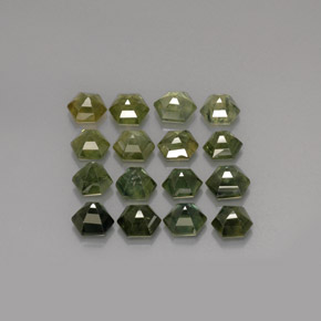 Sapphire Gemstone in 4.8 x 4.4 mm Size for Sale, Sapphire Stone in Multi Green Color