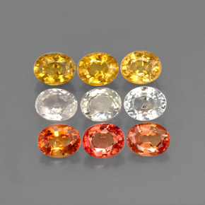 4.72 ct Multicolor Sapphire Stone, Natural Sapphire in Oval Facet Shape for Sale