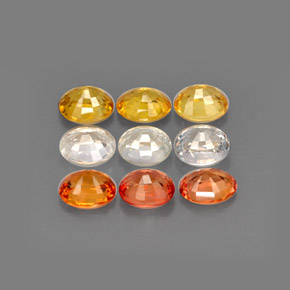 Sapphire Gemstone in 5 x 3.9 mm Size for Sale, Sapphire Stone in Multicolor Color