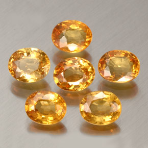 2.47 ct Orange Sapphire Gemstone, Sapphire Gem in Oval Facet Shape for Sale.
