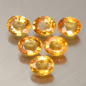 2.47 ct Orange Sapphire Stone, Natural Sapphire in Oval Facet Shape for Sale