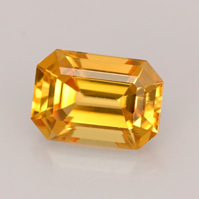1.25 ct Yellow Sapphire Stone, Natural Sapphire in Octagon Facet Shape for Sale