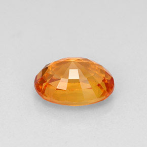 Sapphire Gemstone in 7 x 5.3 mm Size for Sale, Sapphire Stone in Yellow Orange Color