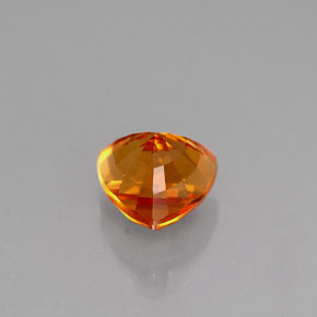 Sapphire Gemstone in 5.6 x 5.1 mm Size for Sale, Sapphire Stone in Mandarin Orange Color