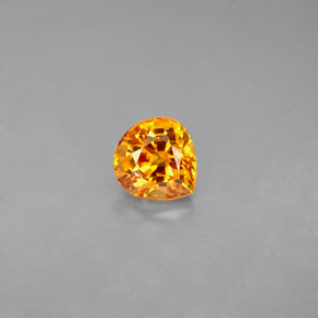 0.99 ct Orange Sapphire Gemstone, Sapphire Gem in Pear Facet Shape for Sale.