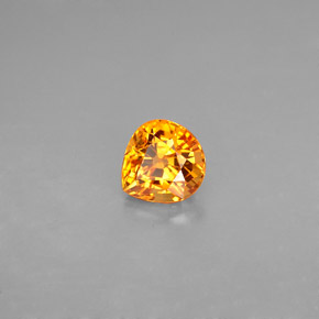 0.99 ct Orange Sapphire Stone, Natural Sapphire in Pear Facet Shape for Sale