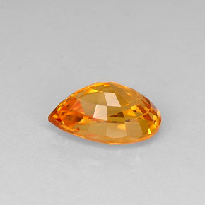 Sapphire Gemstone in 7 x 5 mm (calibrated) Size for Sale, Sapphire Stone in Yellow Orange Color