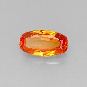 0.90 ct Orange Sapphire Stone, Natural Sapphire in Cushion-Cut Shape for Sale
