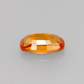 Sapphire Gemstone in 7.4 x 4.1 mm Size for Sale, Sapphire Stone in Golden Orange Color
