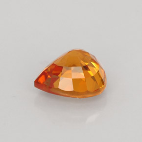 Sapphire Gemstone in 6.2 x 5.8 mm Size for Sale, Sapphire Stone in Golden Orange Color