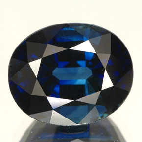 5.09 ct Blue Sapphire Gemstone, Sapphire Gem in Oval Facet Shape for Sale.